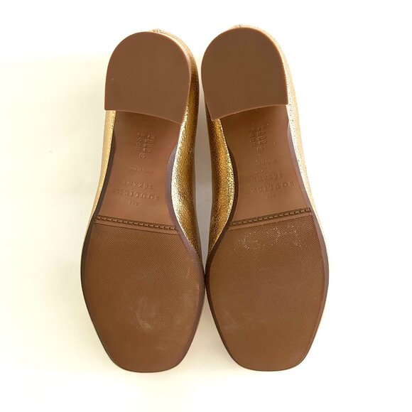 Sezane Marcie Mary Janes Gold Crackle Size 40/9 *NWOB* - Picture 11 of 14